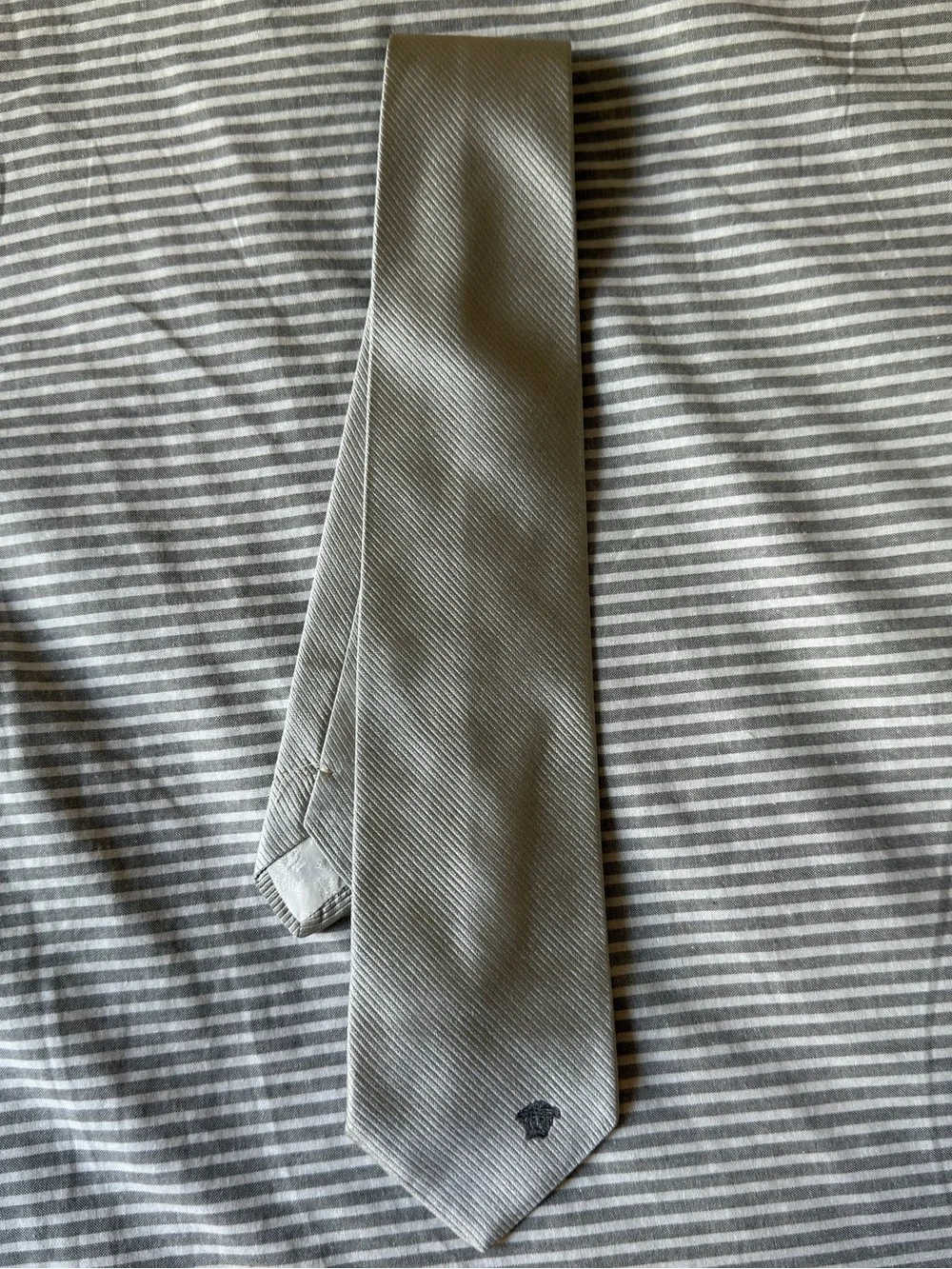 Versace Silk Silver Tie